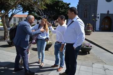 Visita del senador socialista Ramón Morales a Telde (Foto TA)